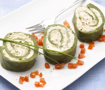 Roulade verte aux maquereaux